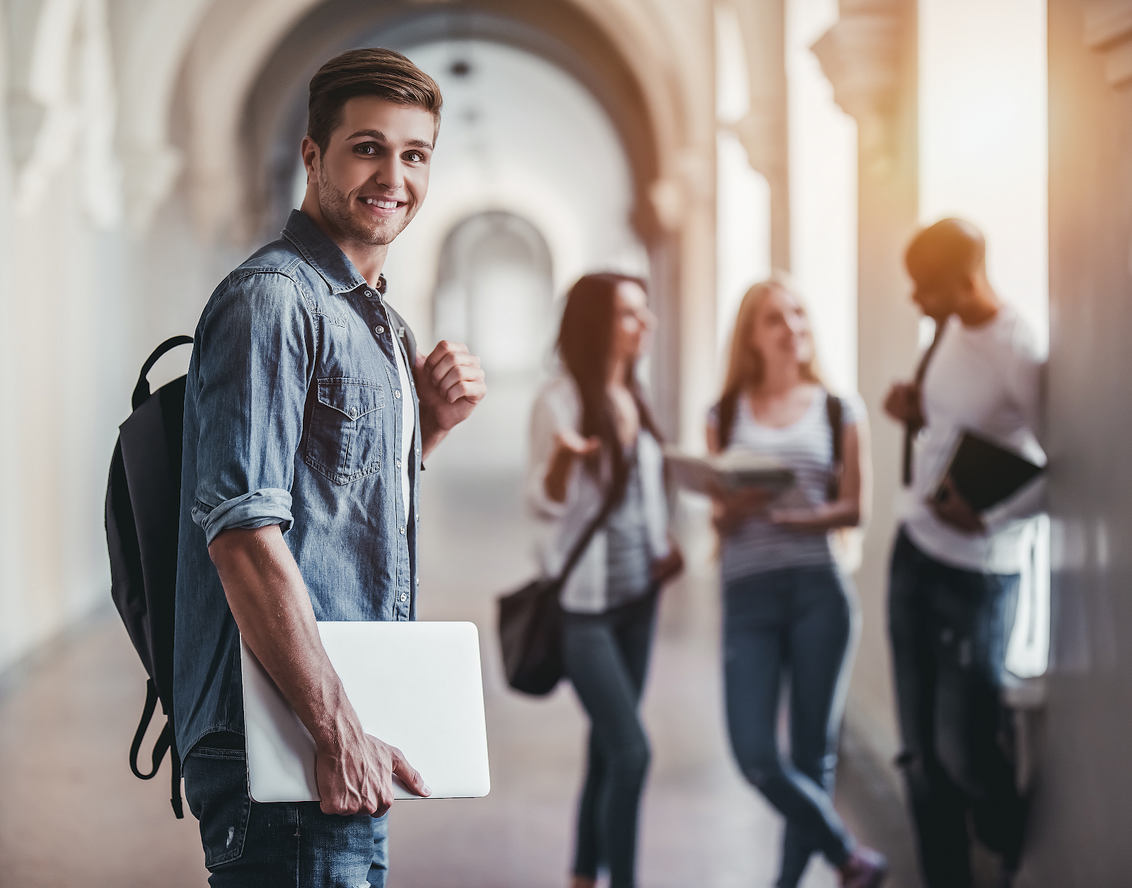 Estudante na universidade